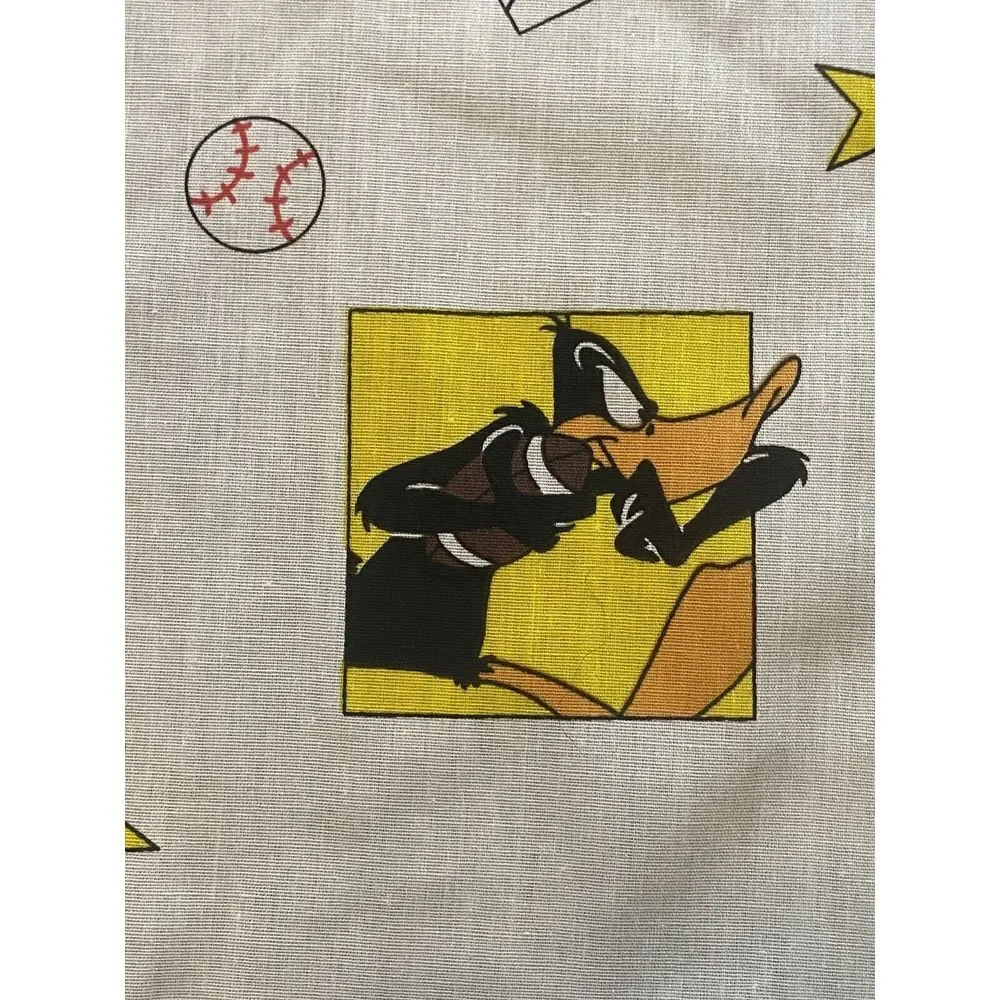 Looney Tunes Fabric 1.5 yds Sports Characters 100% Cotton Fabric Panels Cute HG3